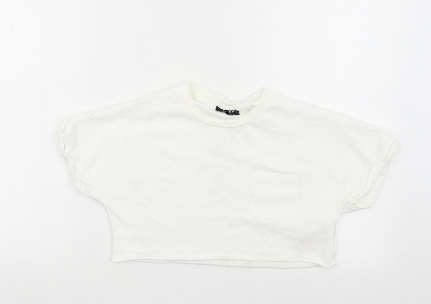 Topshop Womens White   Basic T-Shirt Size 8