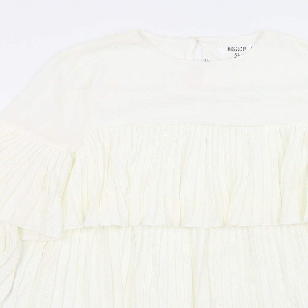 Missguided Womens Ivory   Slip Dress  Size 8