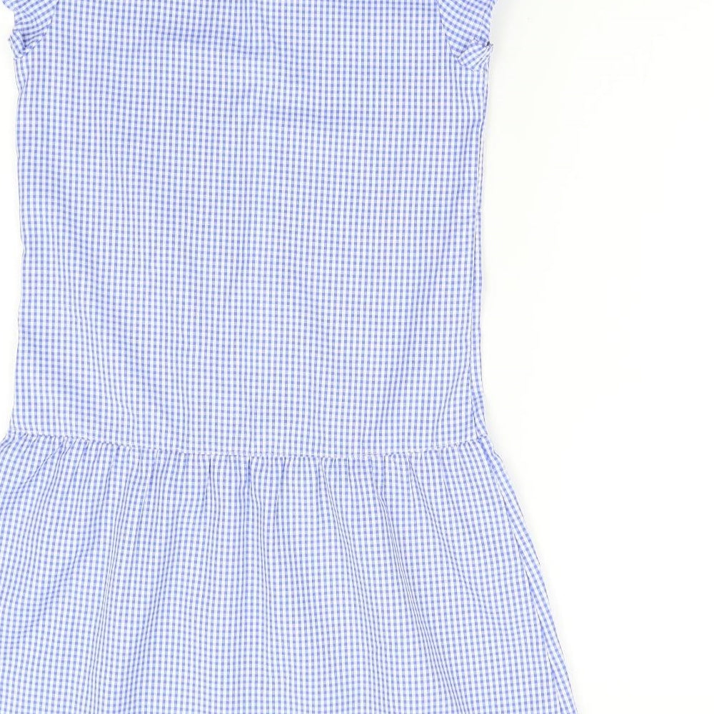 Matalan Girls Blue Check  Shift  Size 12 Years  - School