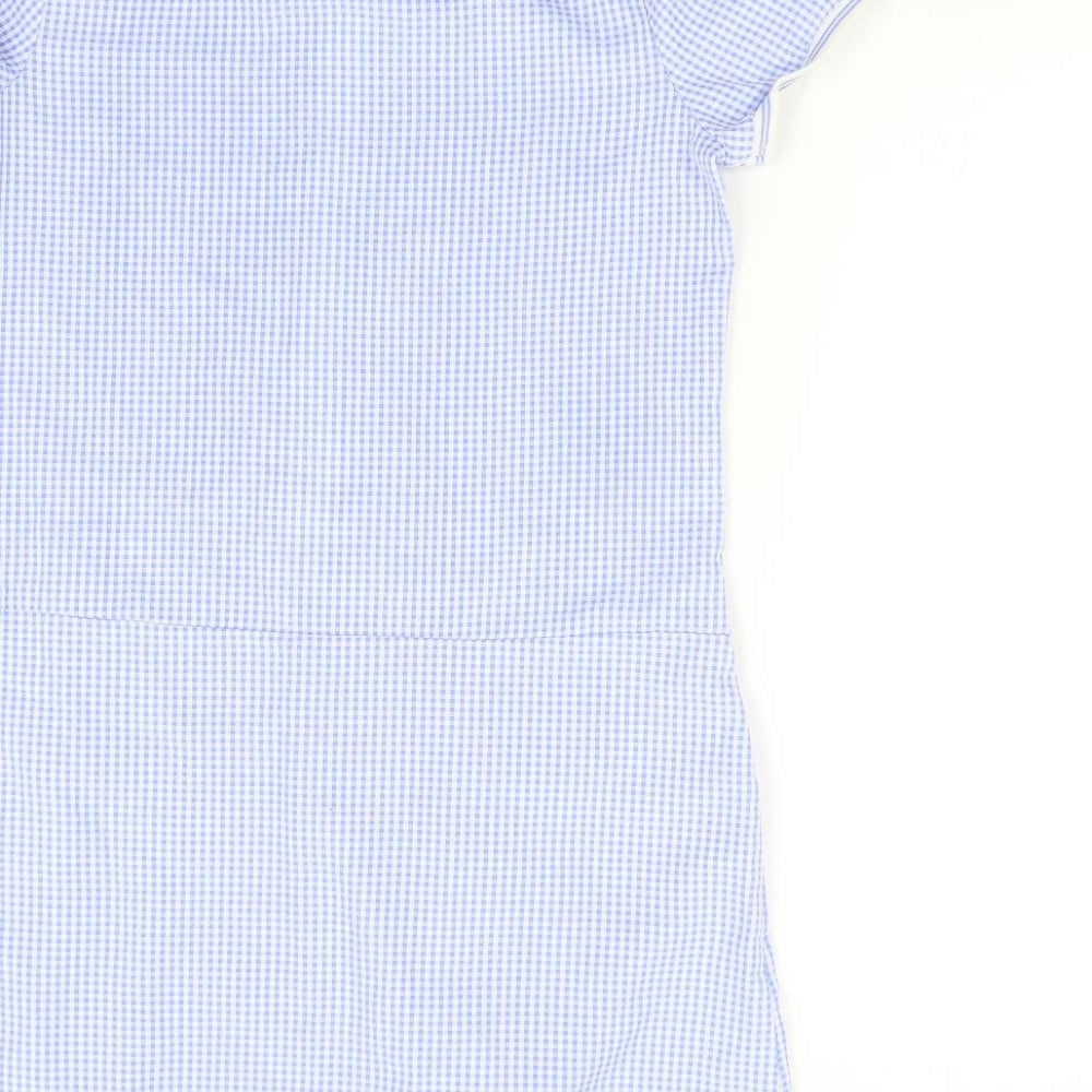 George Girls Blue Check  Shift  Size 13-14 Years  - School