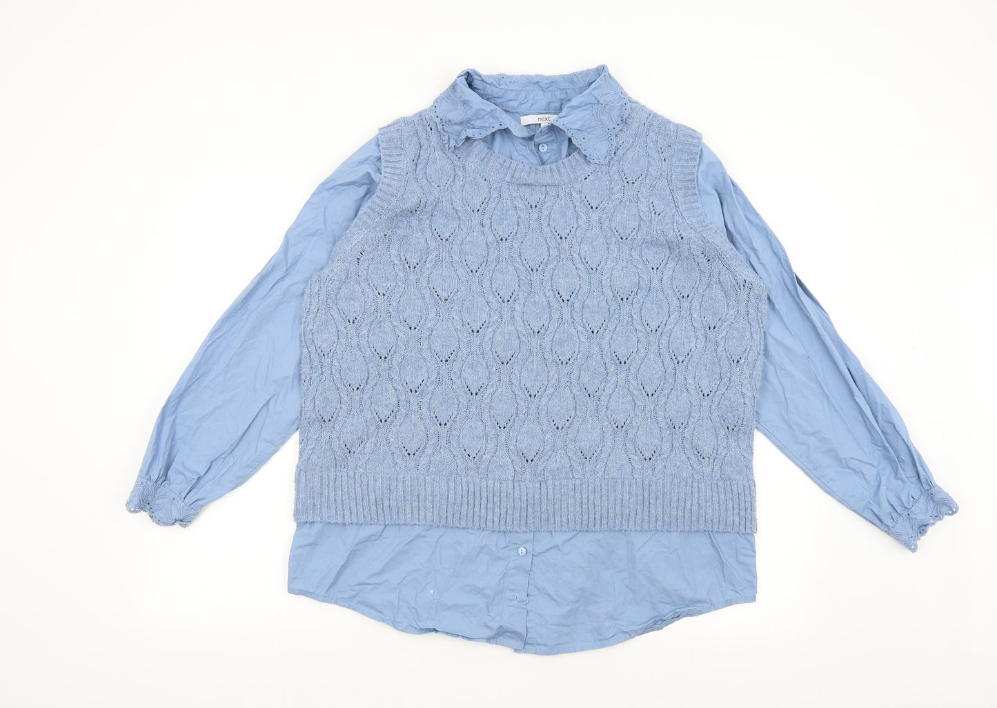 NEXT Womens Blue   Pullover Jumper Size L