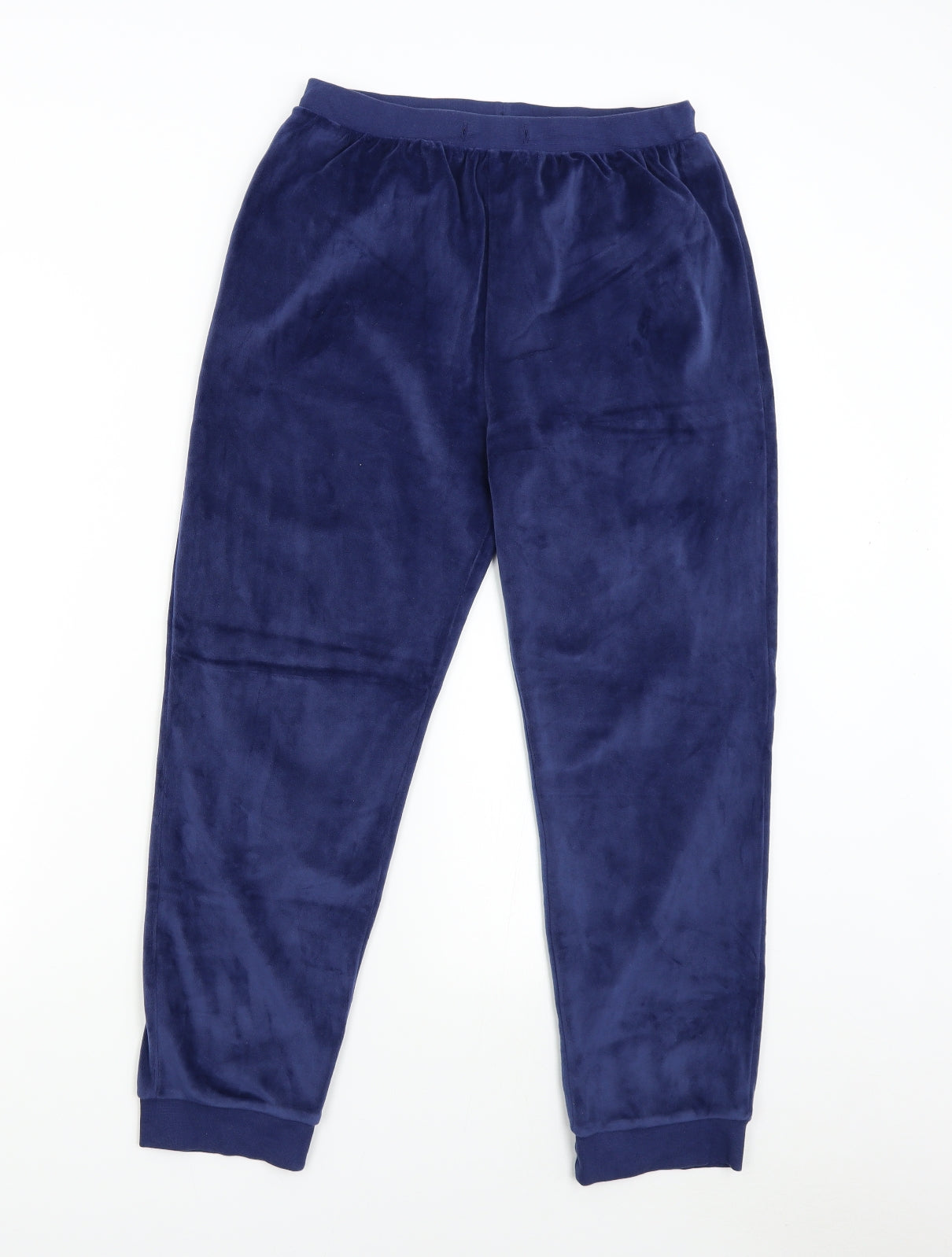 M&S Girls Blue  Velour Sweatpants Trousers Size 13-14 Years