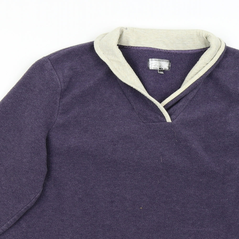DASH Womens Blue  Fleece Pullover Jumper Size 20