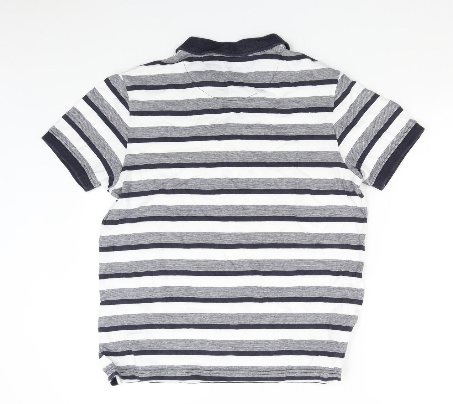 TU Mens Multicoloured Striped   Polo Size M