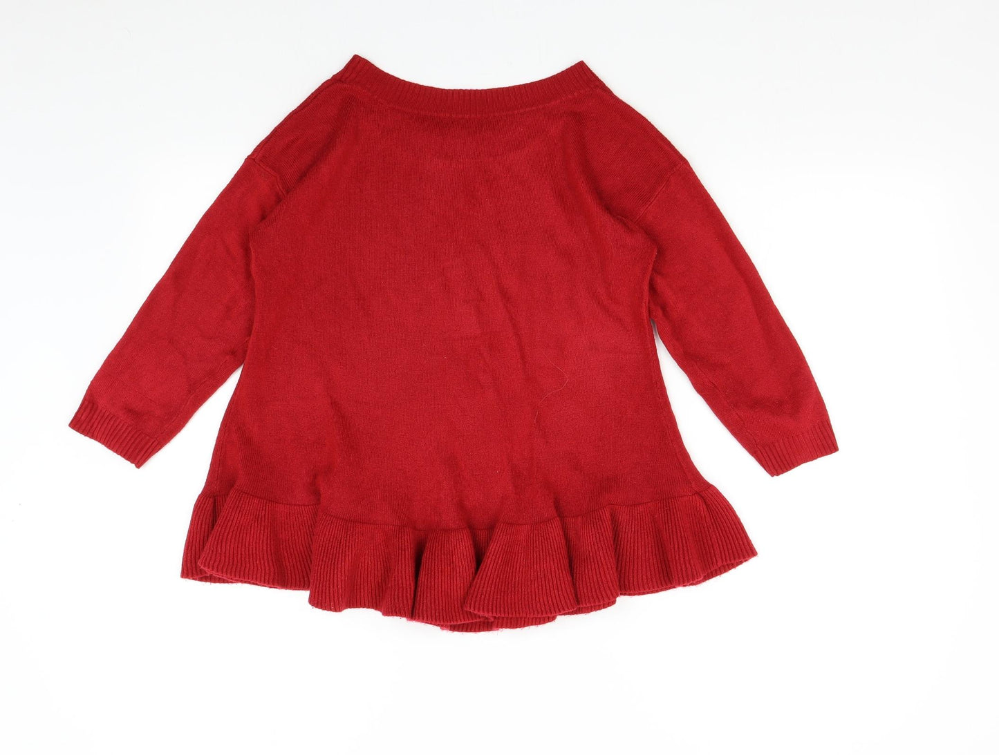 Papaya Womens Red  Knit Pullover Jumper Size 8