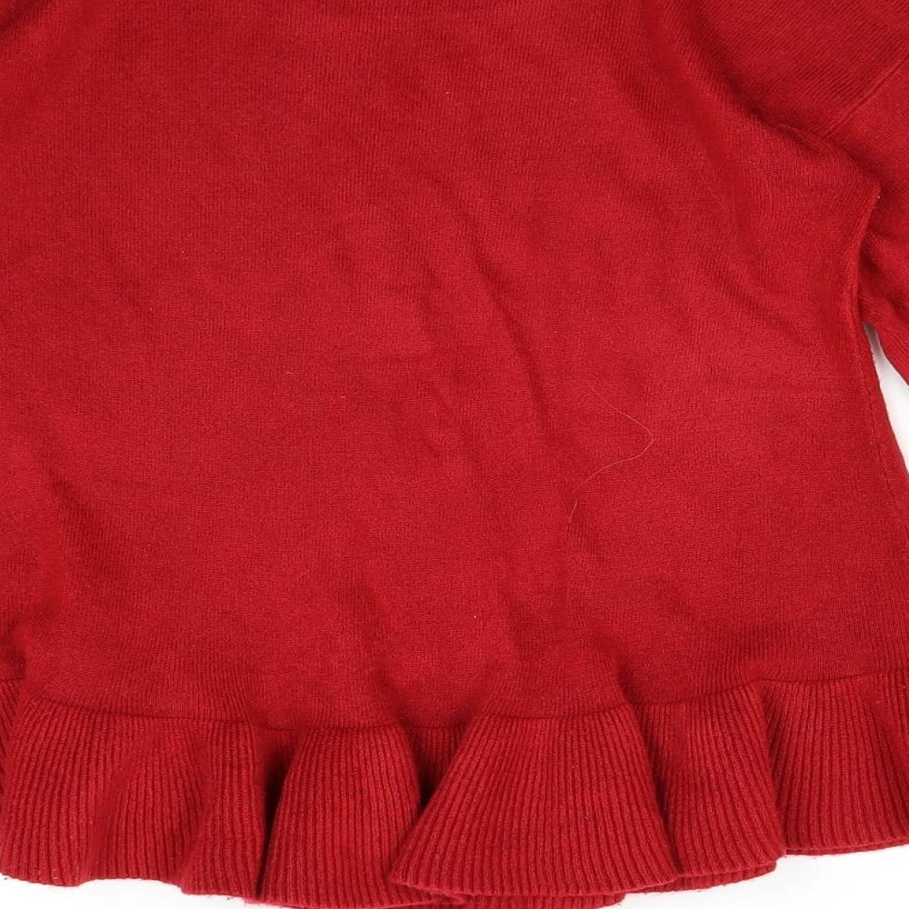 Papaya Womens Red  Knit Pullover Jumper Size 8
