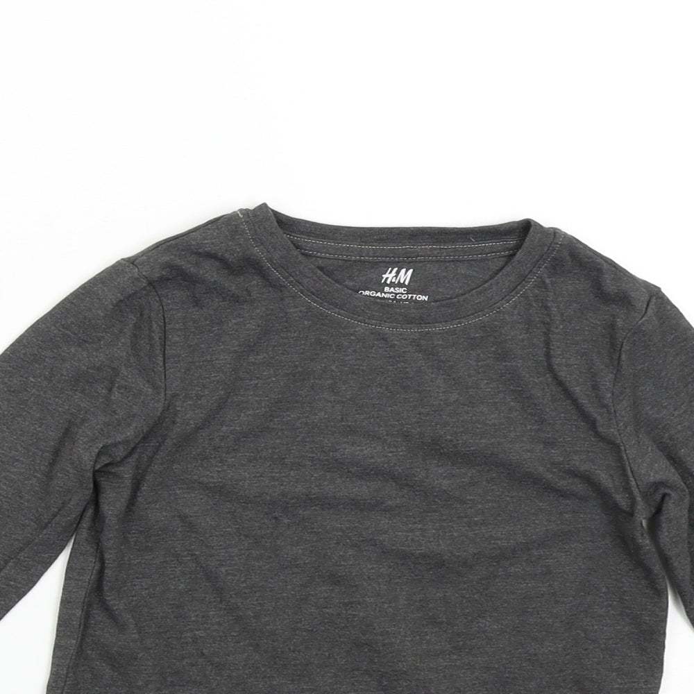 H&M Boys Grey   Basic T-Shirt Size 3-4 Years