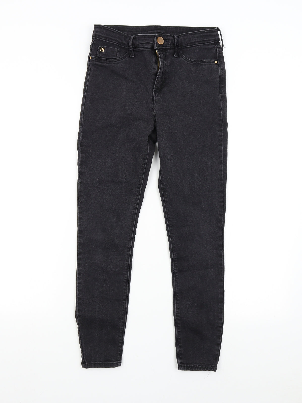 River Island Womens Black  Denim Skinny Jeans Size 10 L25 in