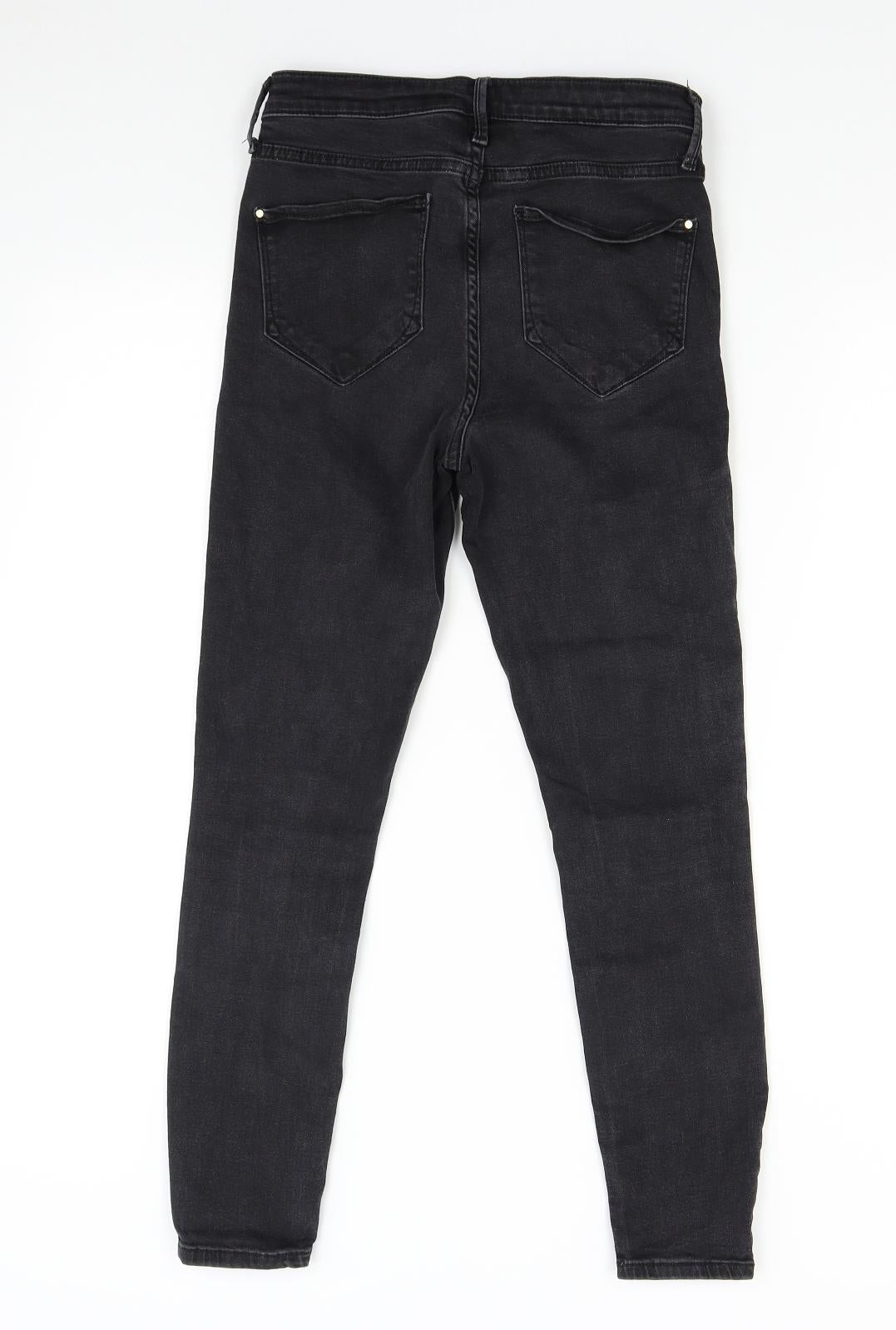 River Island Womens Black  Denim Skinny Jeans Size 10 L25 in
