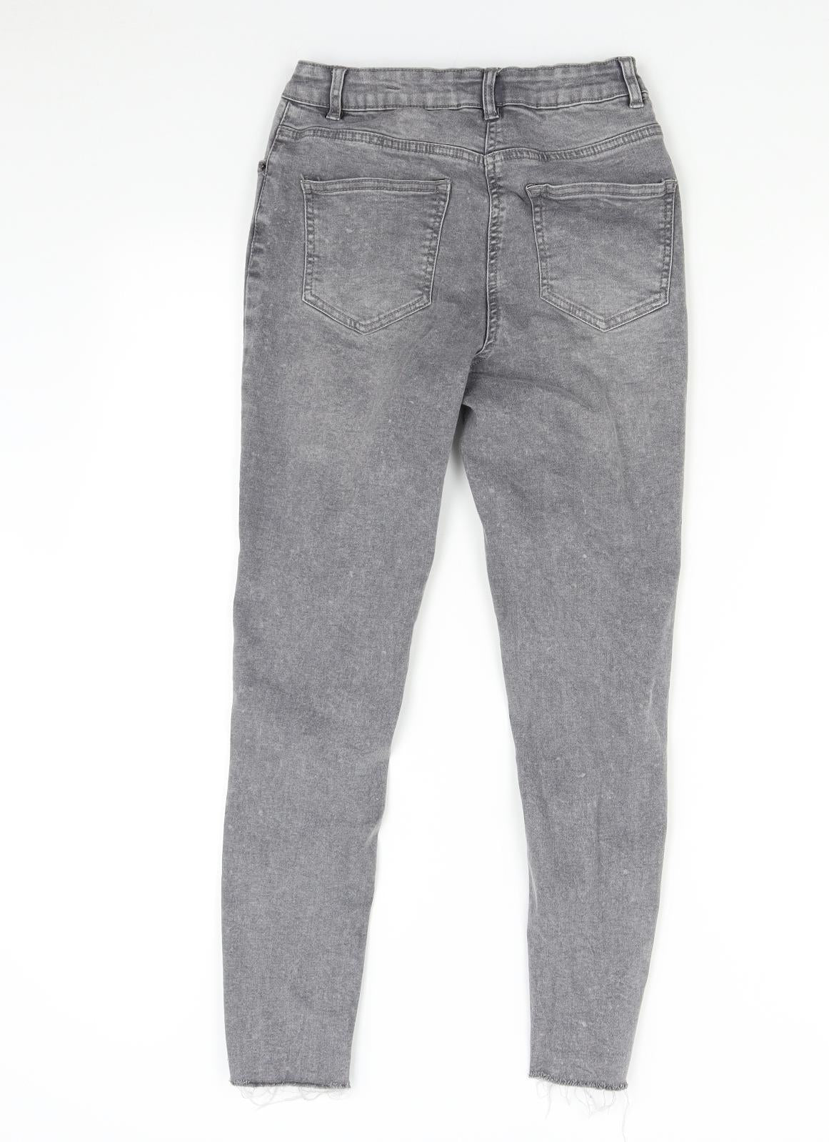 Matalan Girls Grey  Denim Skinny Jeans Size 13 Years - Distressed