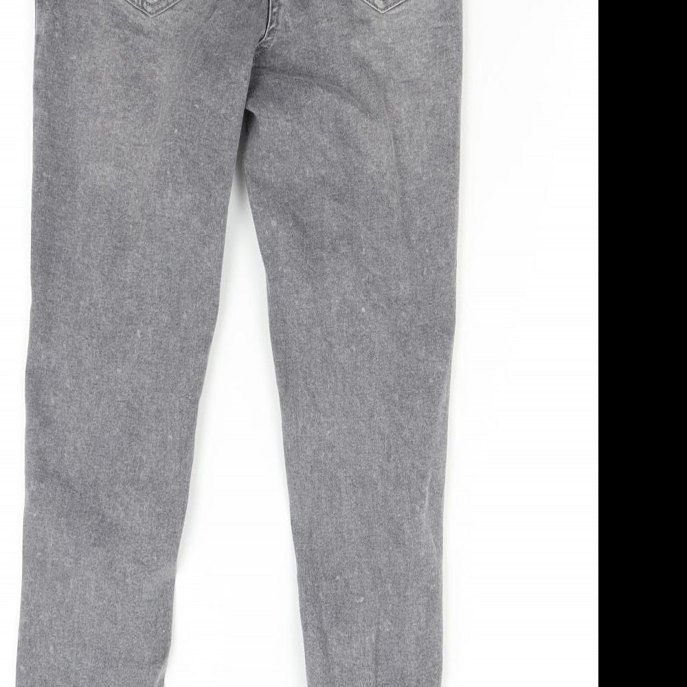 Matalan Girls Grey  Denim Skinny Jeans Size 13 Years - Distressed