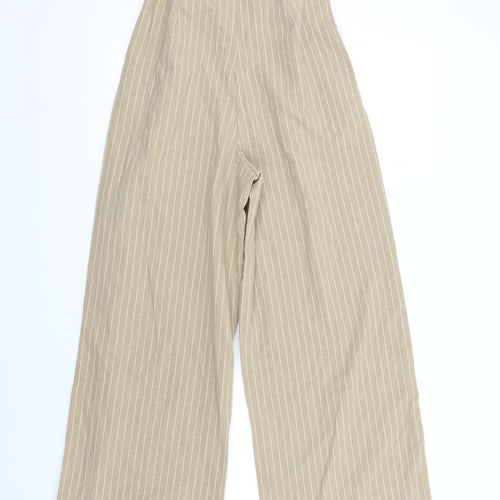 SheIn Womens Brown Striped  Trousers  Size S L30 in - High Corset Waist