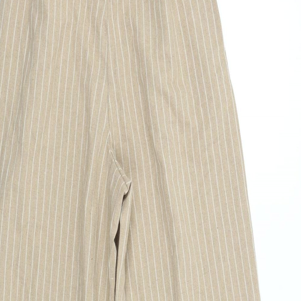 SheIn Womens Brown Striped  Trousers  Size S L30 in - High Corset Waist