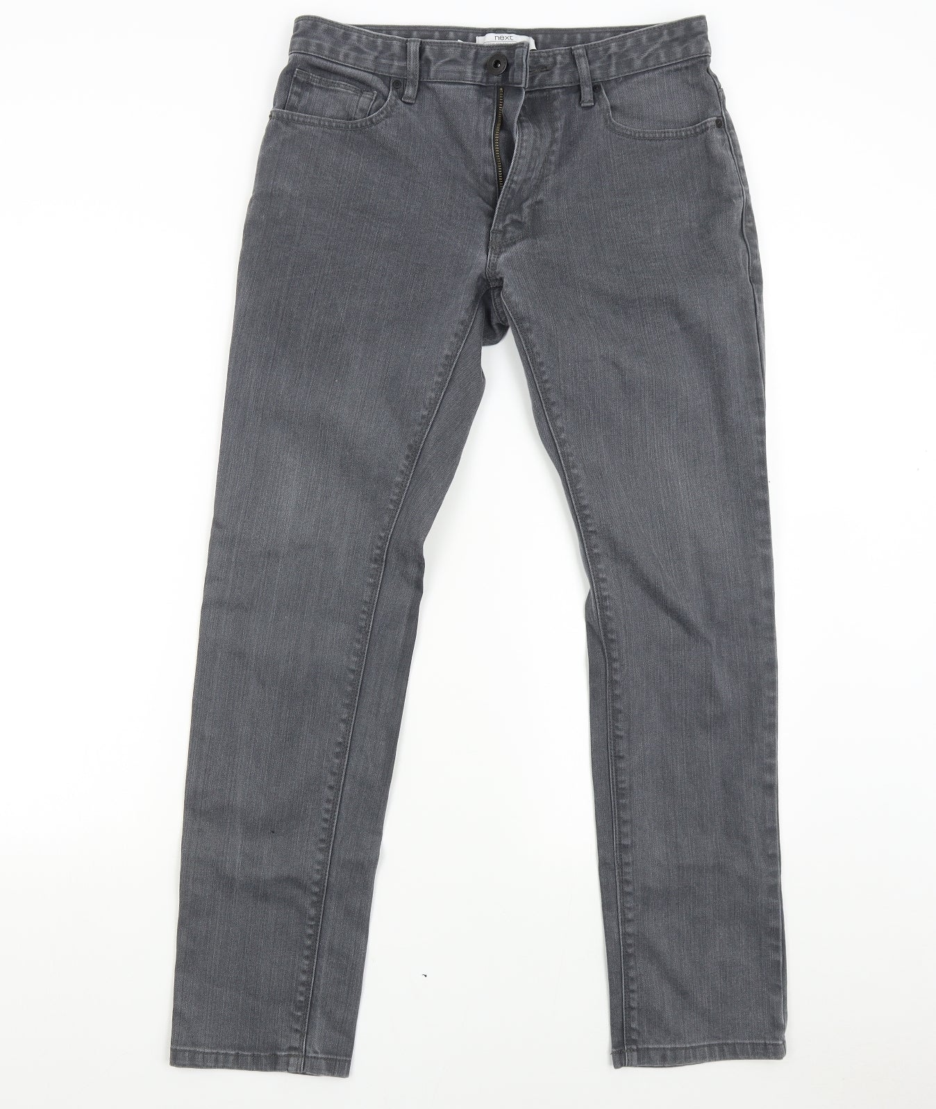 NEXT Mens Grey  Denim Straight Jeans Size 30 L31 in