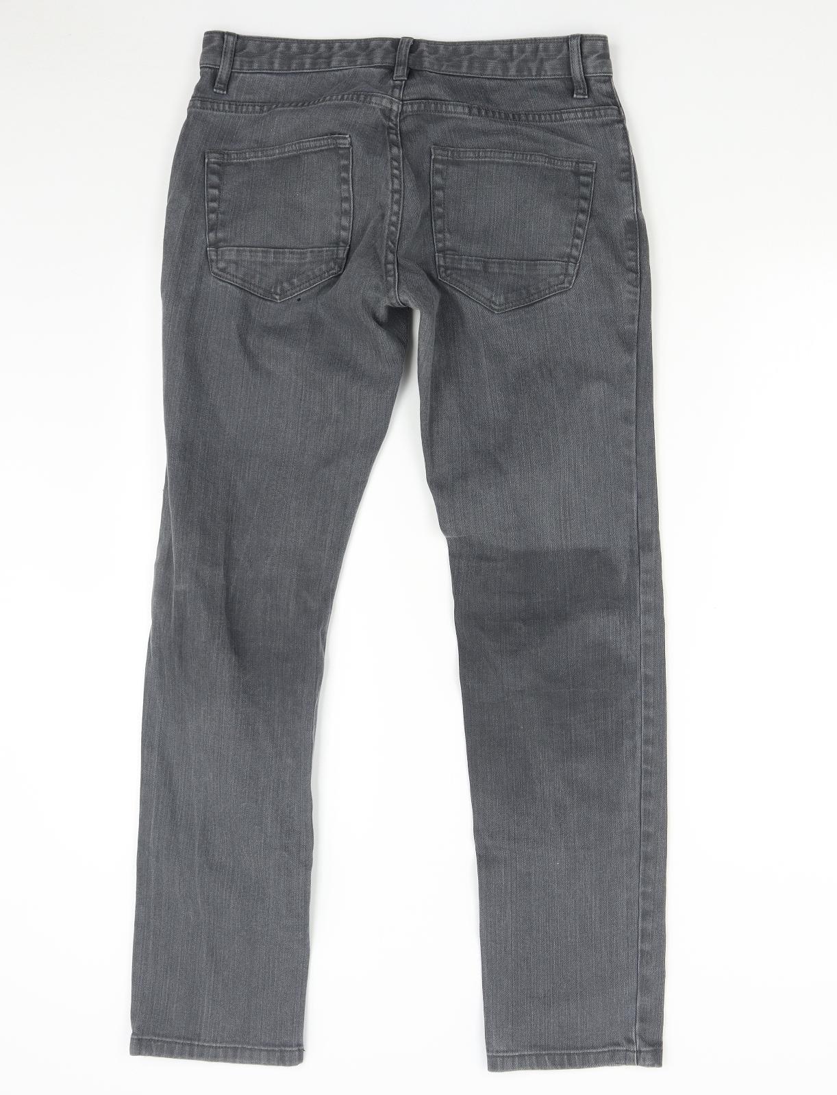 NEXT Mens Grey  Denim Straight Jeans Size 30 L31 in