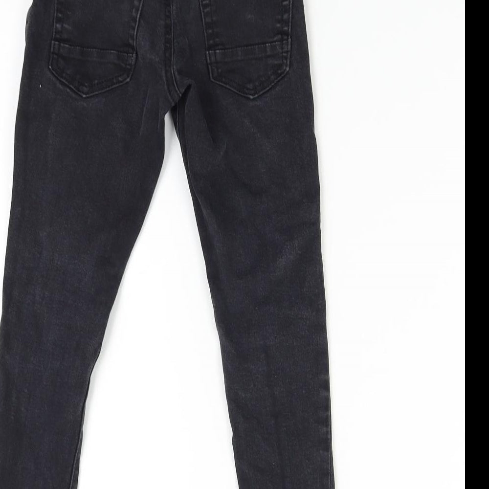 F&F Boys Black  Denim Skinny Jeans Size 6-7 Years