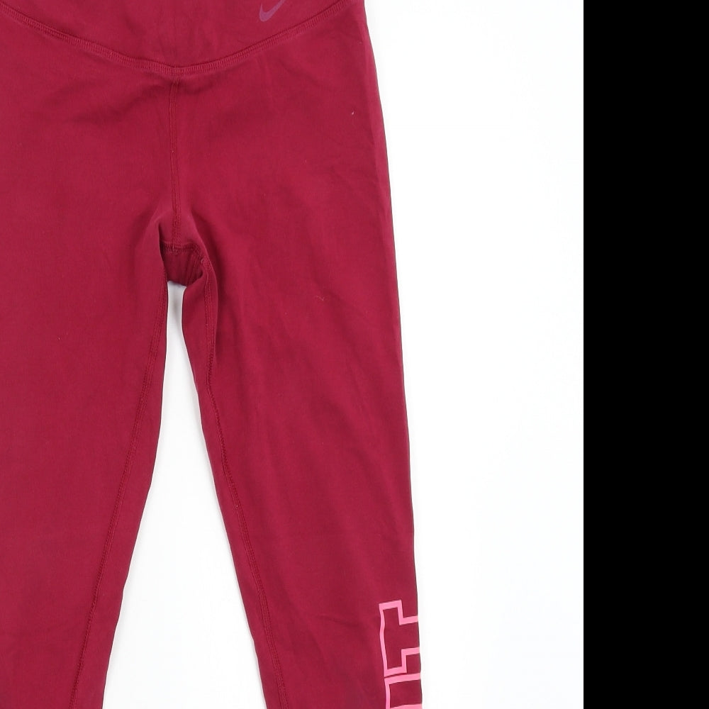 Nike Womens Pink   Compression Leggings Size XS L26 in - Dri-Fit