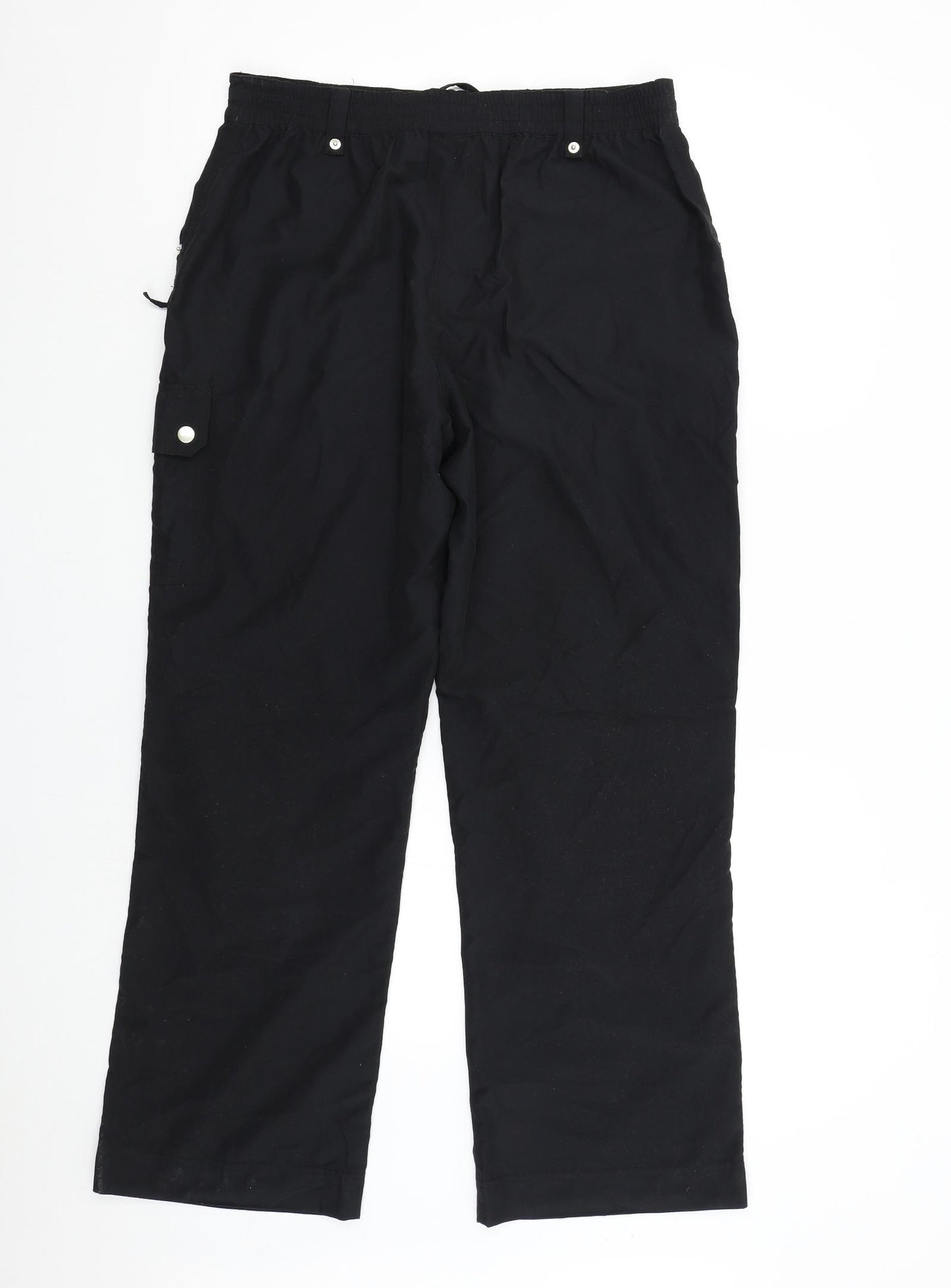 BHS Womens Black   Cargo Trousers Size 12 L29 in