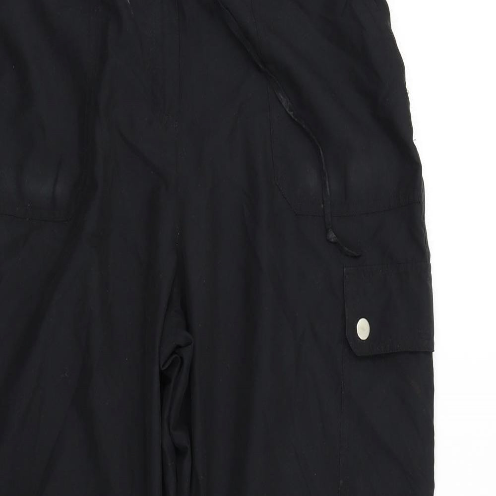 BHS Womens Black   Cargo Trousers Size 12 L29 in