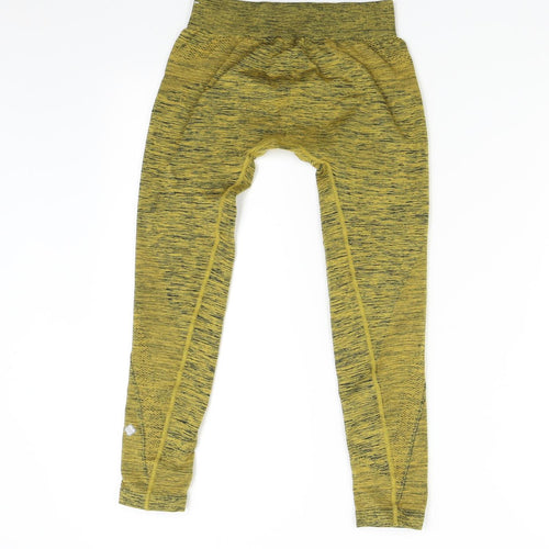 DECATHLON Womens Yellow   Compression Leggings Size S