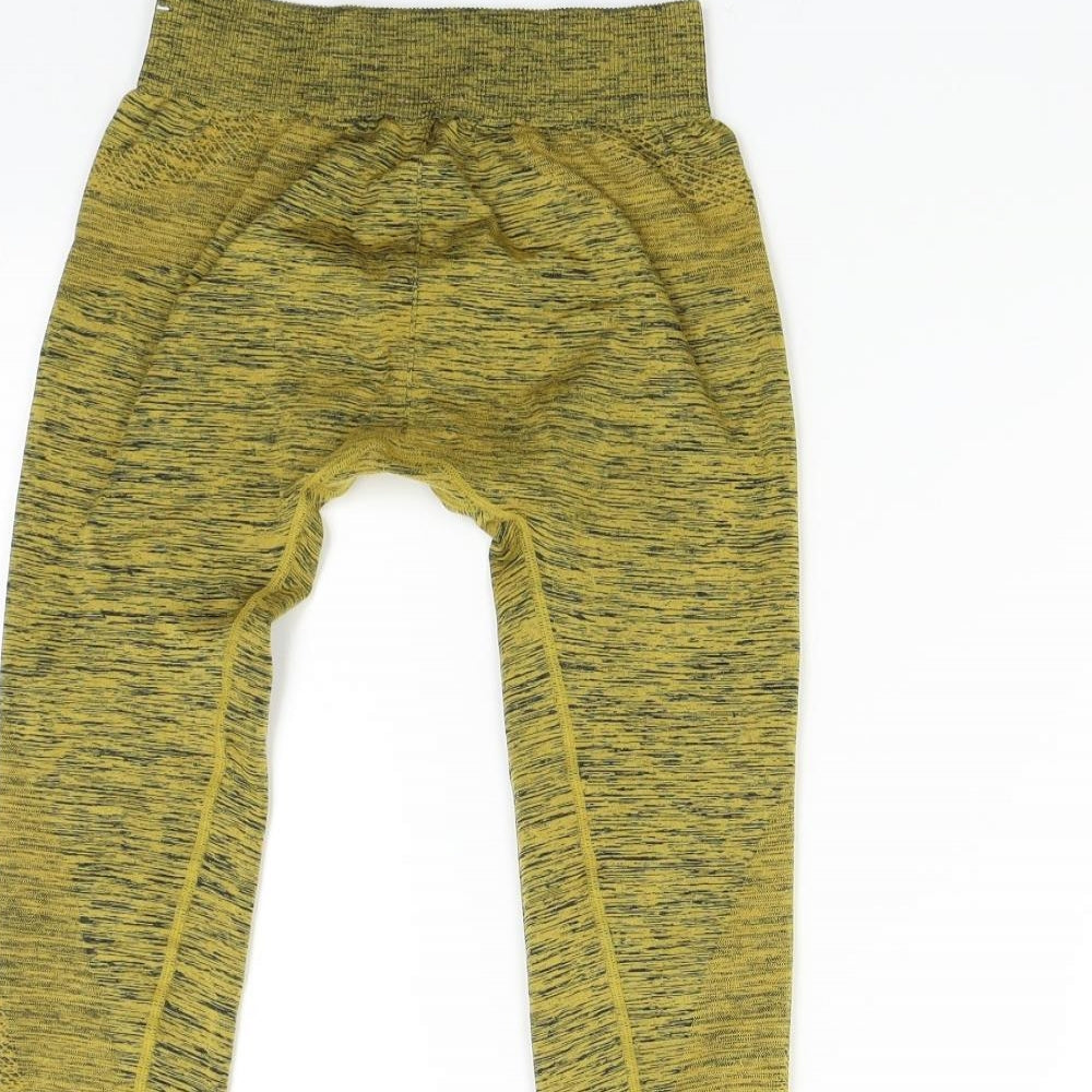 DECATHLON Womens Yellow   Compression Leggings Size S