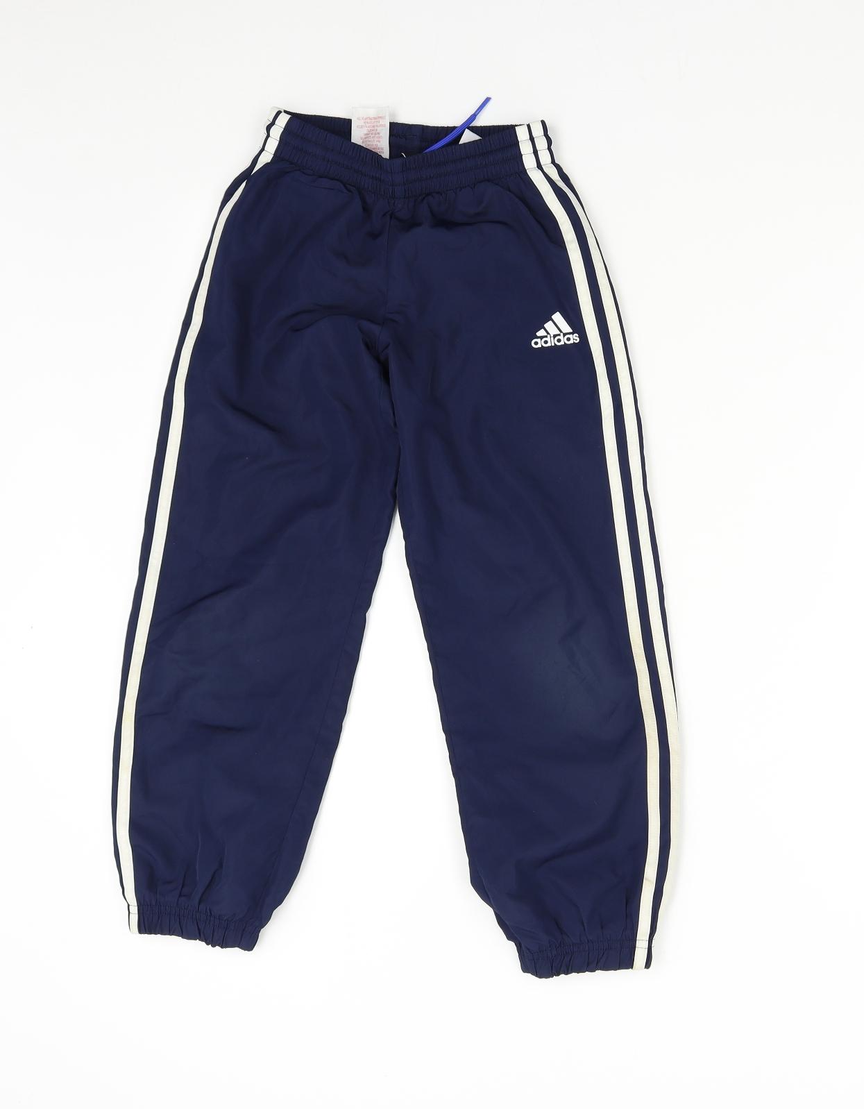 adidas Boys Blue   Sweatpants Trousers Size 7-8 Years