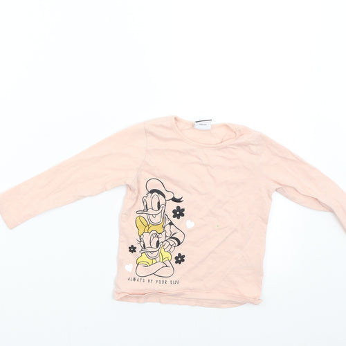 George Girls Pink   Basic T-Shirt Size 2-3 Years  - Disney Donald Duck