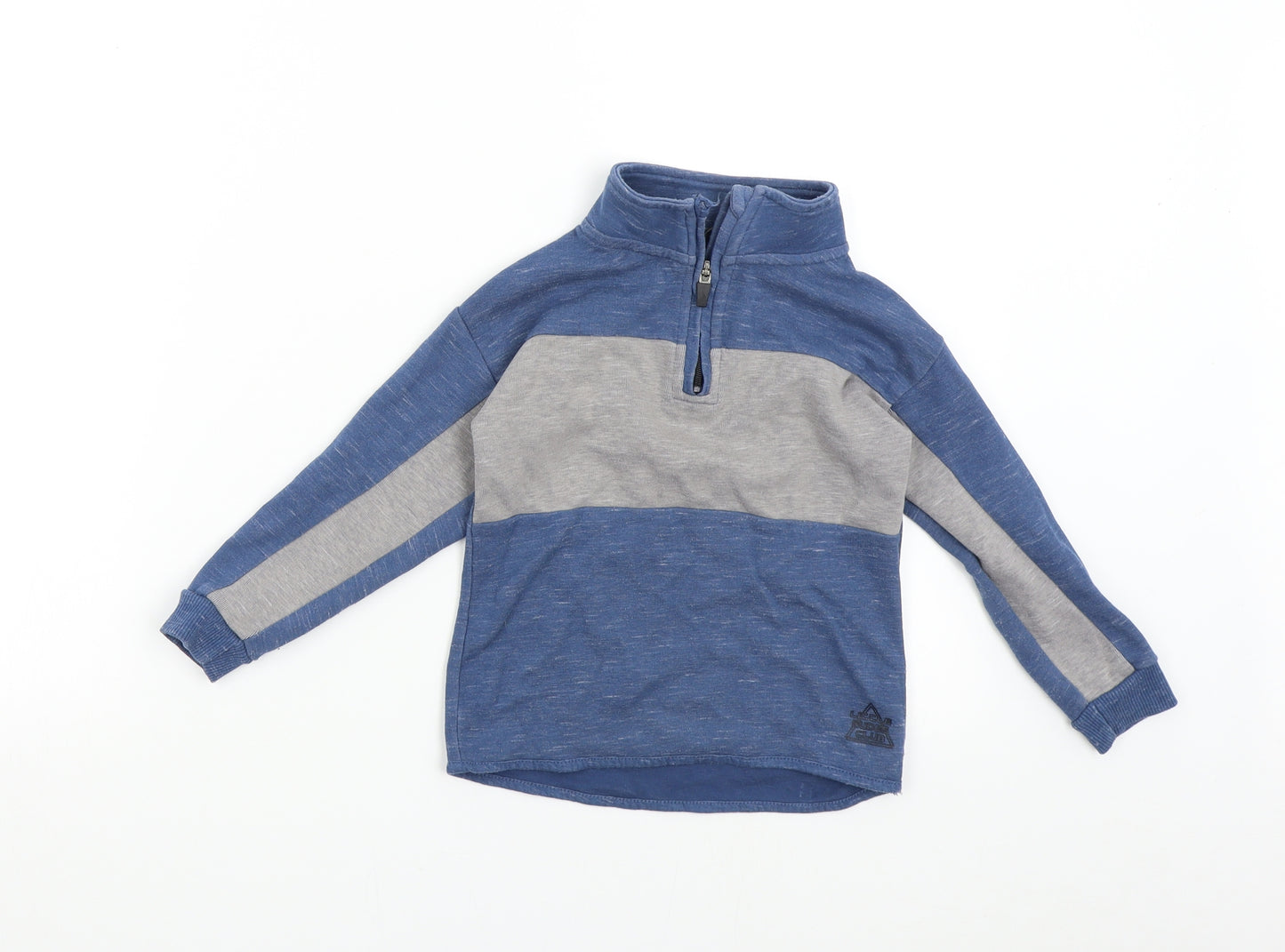 George Boys Blue   Henley Sweatshirt Size 4-5 Years