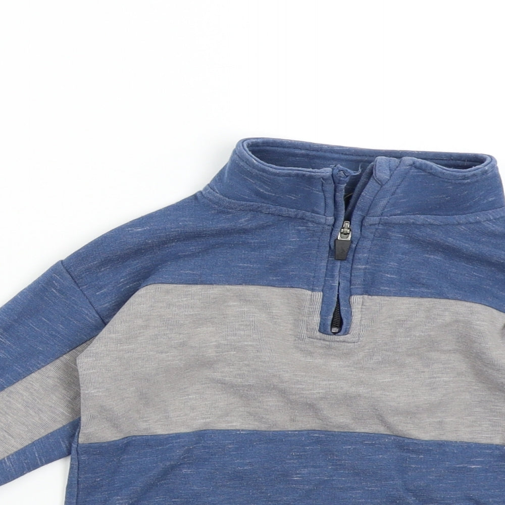 George Boys Blue   Henley Sweatshirt Size 4-5 Years