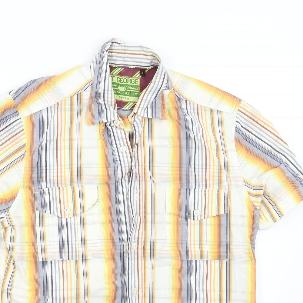 Duffer Mens Multicoloured Check   Button-Up Size M
