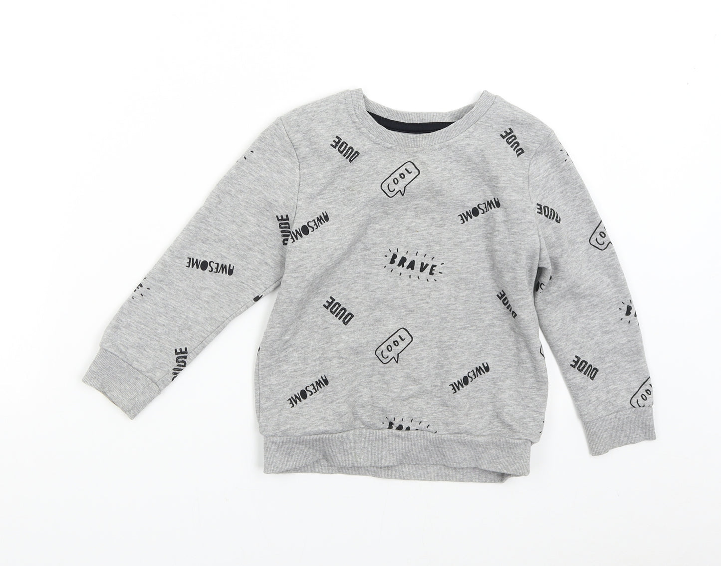 George Boys Grey   Pullover Sweatshirt Size 4-5 Years