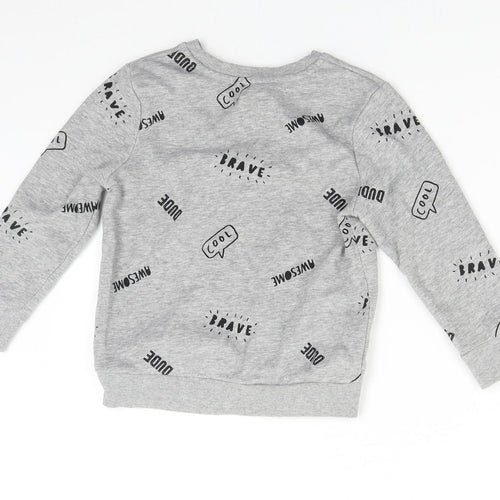 George Boys Grey   Pullover Sweatshirt Size 4-5 Years