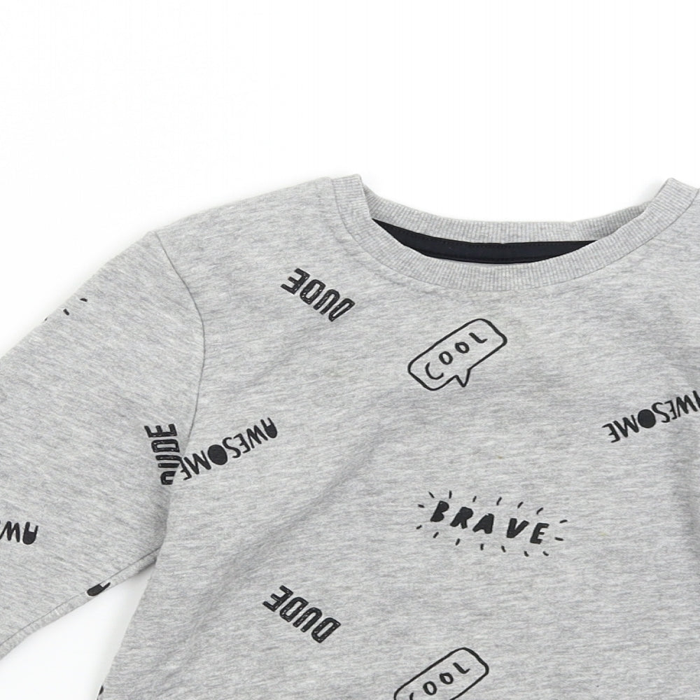 George Boys Grey   Pullover Sweatshirt Size 4-5 Years