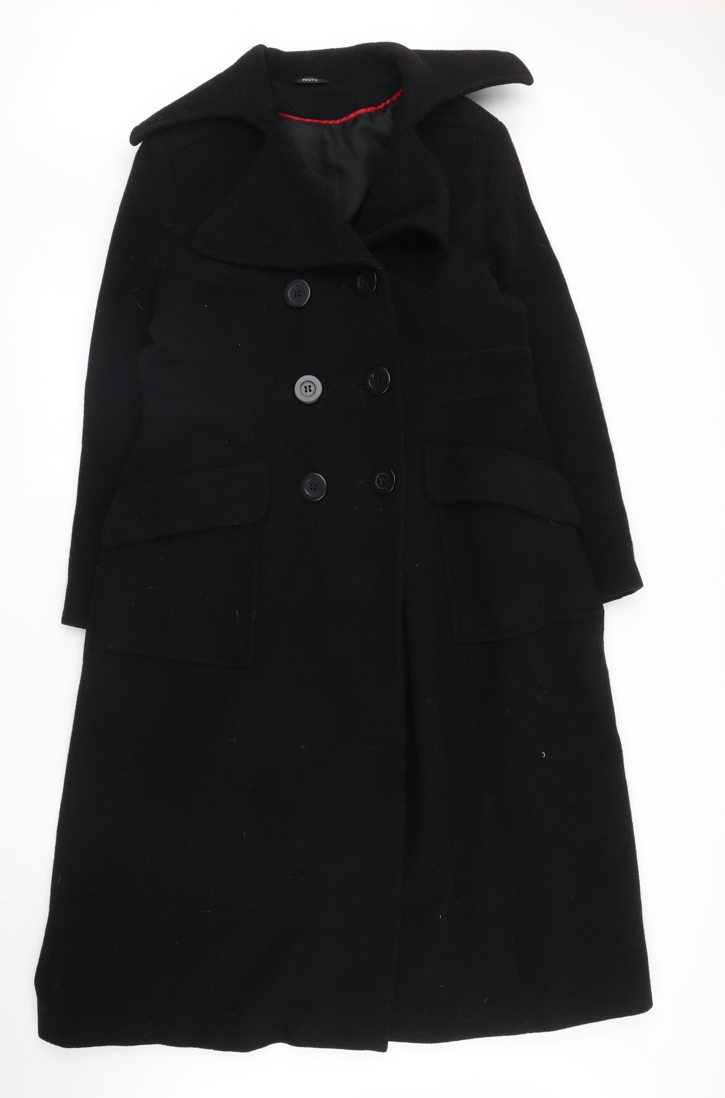 South Womens Black   Overcoat Coat Size 16