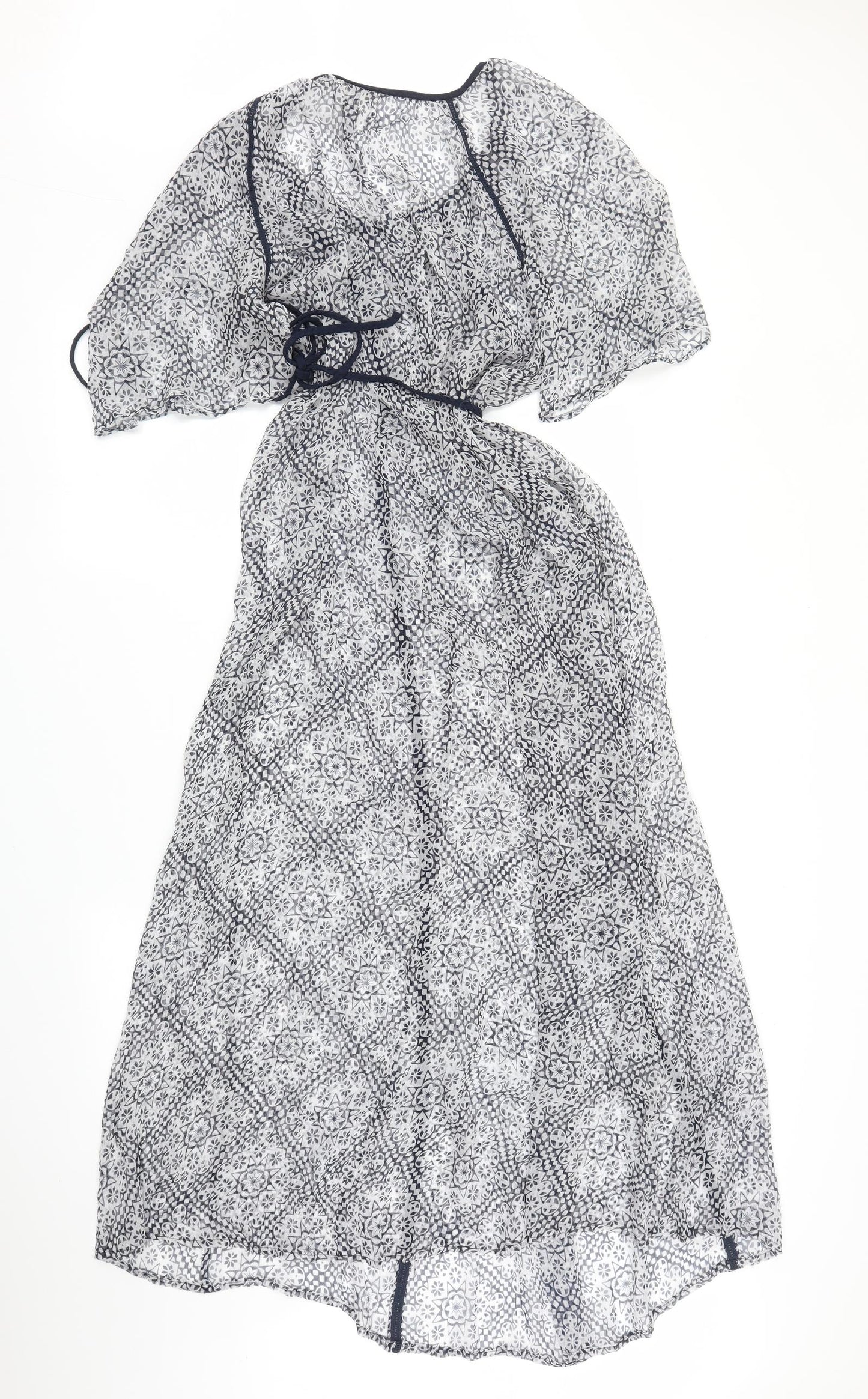 Monsoon Womens Blue Floral  A-Line  Size 14