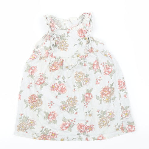 H&M Girls Grey Floral  A-Line  Size 18-24 Months