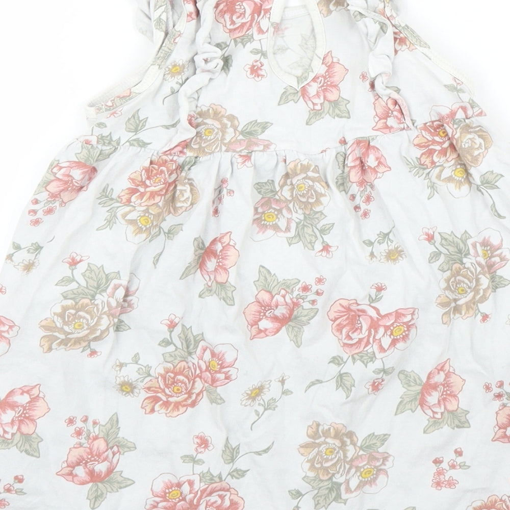 H&M Girls Grey Floral  A-Line  Size 18-24 Months