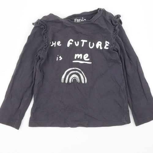 F&F Girls Grey   Basic T-Shirt Size 12-18 Months