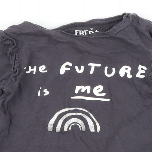 F&F Girls Grey   Basic T-Shirt Size 12-18 Months