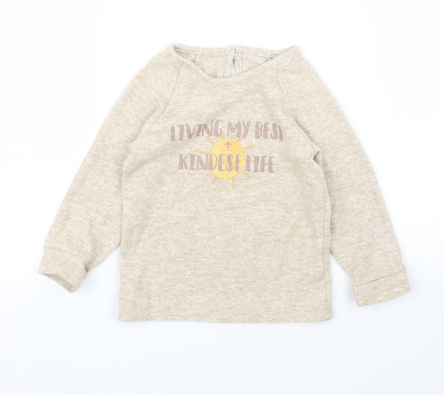 George Girls Beige   Pullover Jumper Size 2 Years