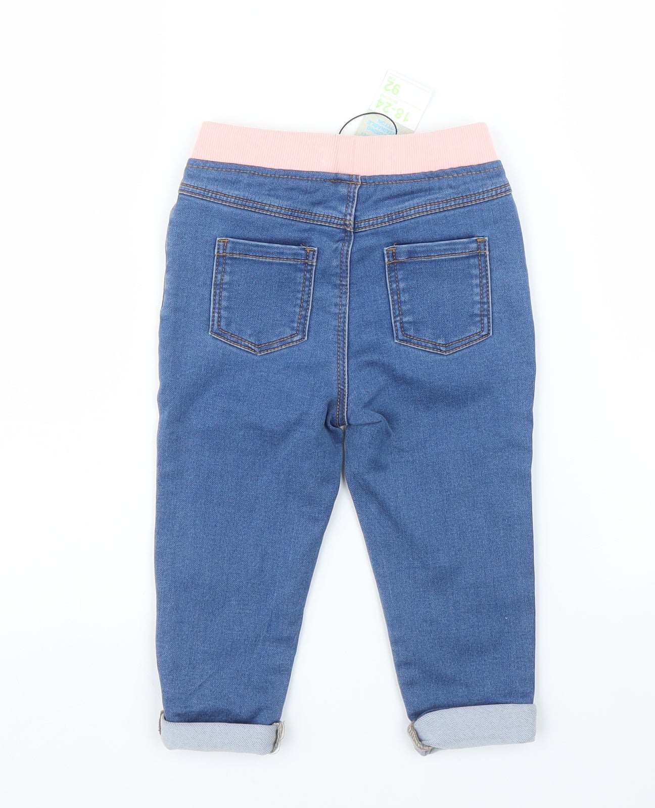 Primark Girls Blue  Denim Tapered Jeans Size 2 Years