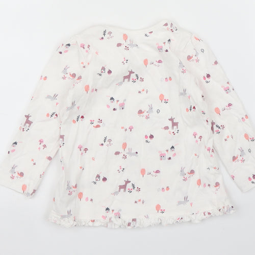 George Girls White   Basic T-Shirt Size 12 Months