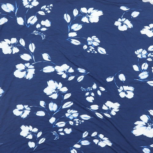 Very Womens Blue Floral  Basic Blouse Size 18