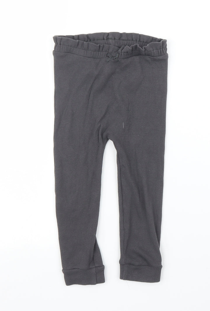George Girls Grey Jogger Leggings Size 18 Months