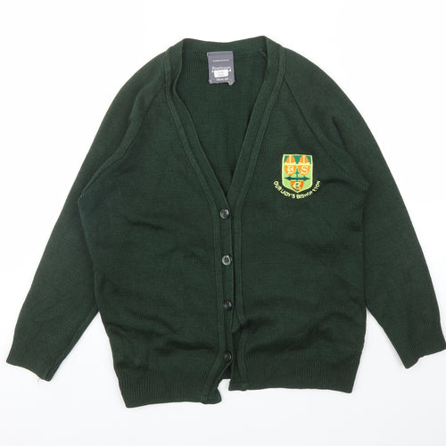 Rowlinson Courtelle Girls Green   Cardigan Jumper Size 10 Years