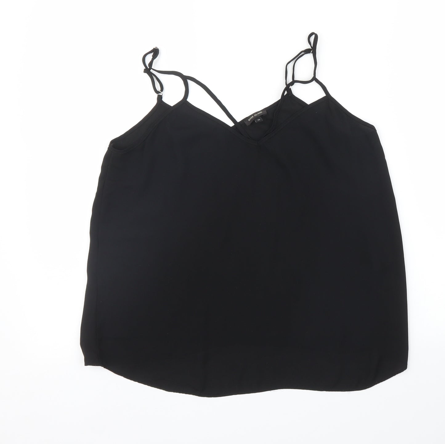 River Island Womens Black   Camisole Blouse Size 10
