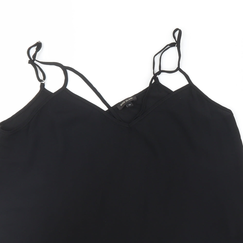 River Island Womens Black   Camisole Blouse Size 10