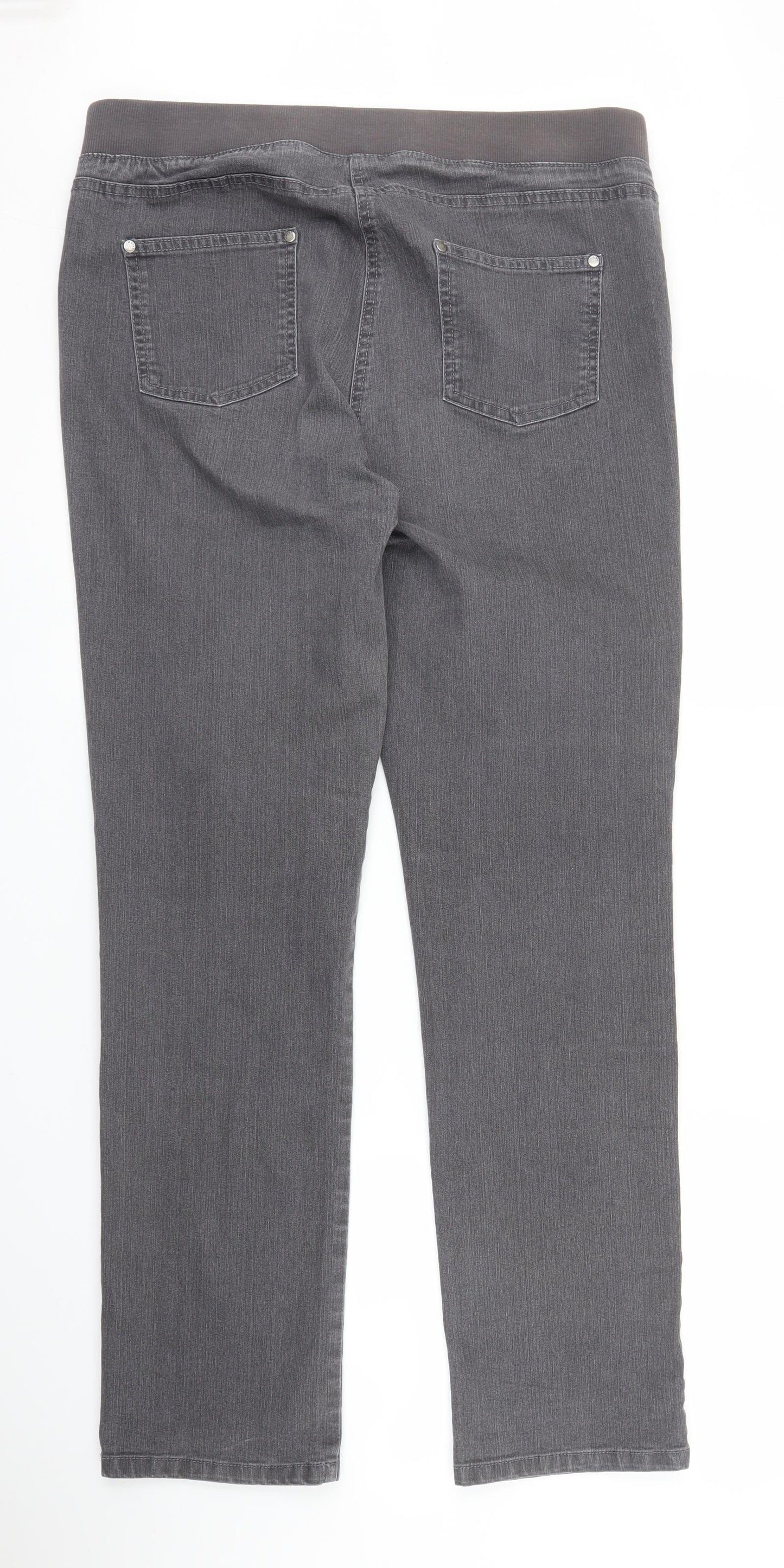 Debenhams Womens Grey  Denim Bootcut Jeans Size 14 L30 in
