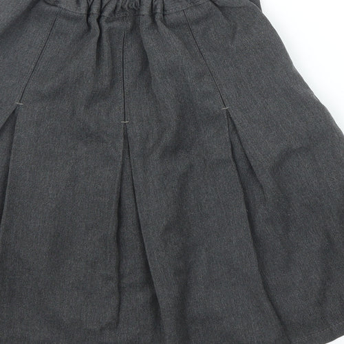 M&S Girls Grey   Pleated Skirt Size 8 Years