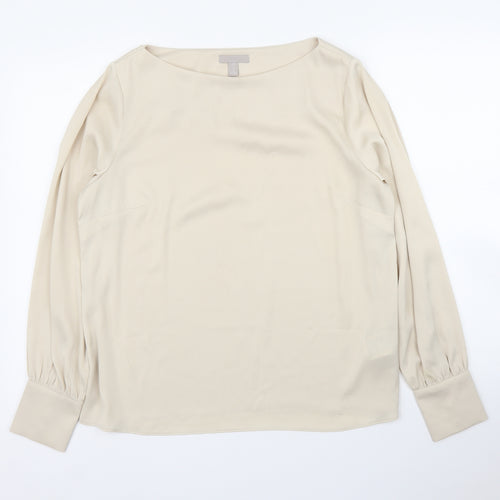 H&M Womens Beige   Basic Blouse Size 16